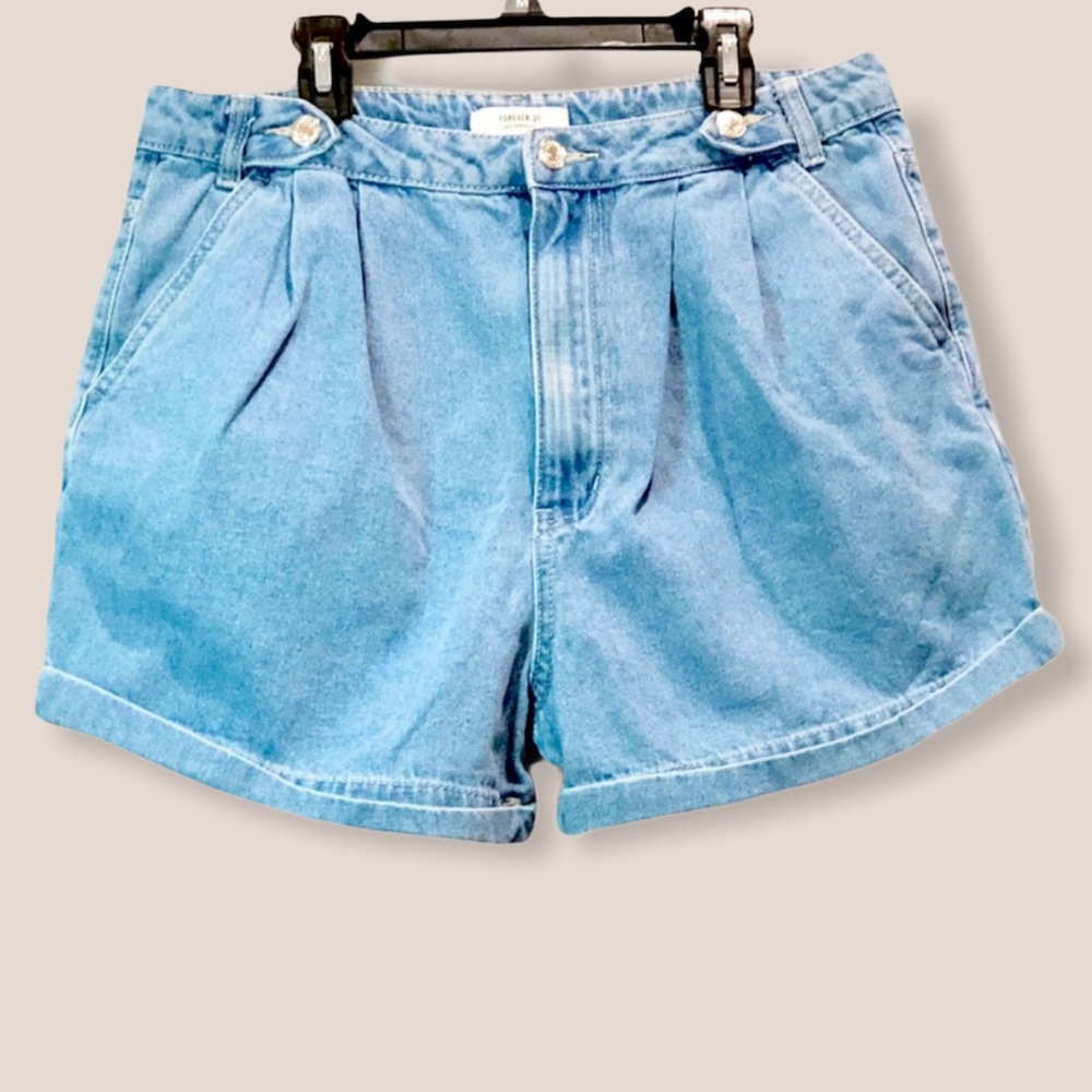 FOREVER 21 Mom Fit Bermuda High Waist Shorts Sz 29